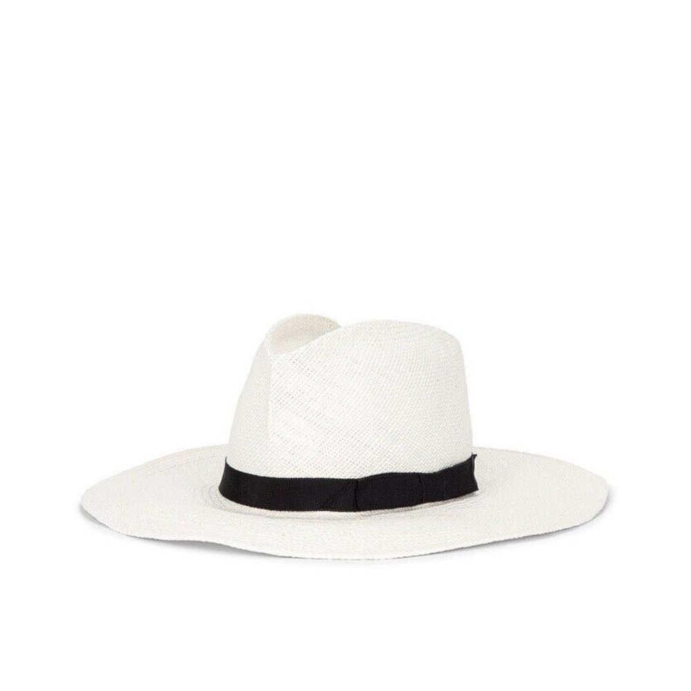 Gladys Tamez Millinery Jackie O Hat White Straw - Picture 5 of 5